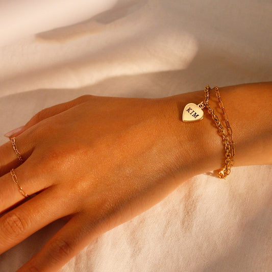 Gold bold chain personalized Bracelet clip chain your name bracelets customized gift