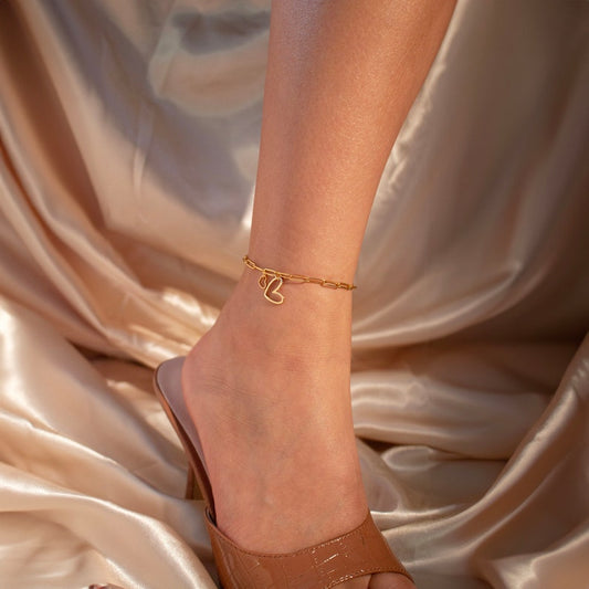 Gold Hearts Anklet: 16k Plated Chain Ankle Bracelet