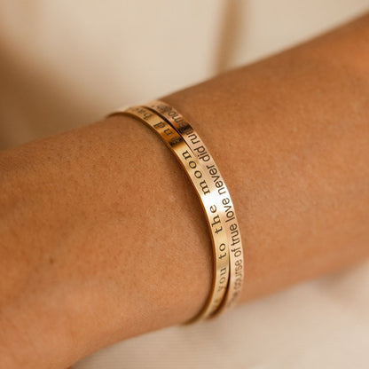 Personalized Engraved Bangle Bracelet: Inspirational Custom Cuff