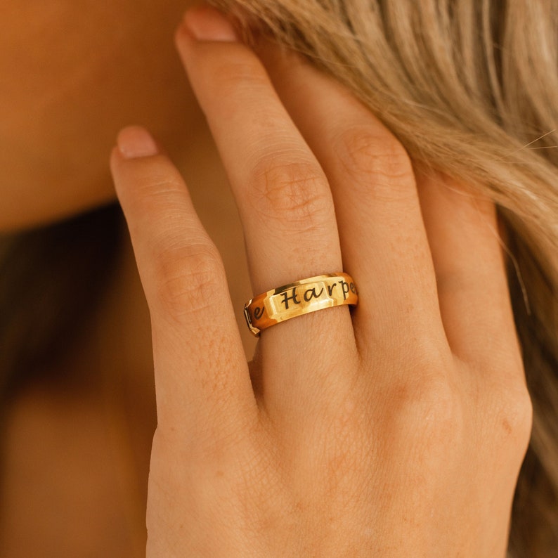 Personalized Inspiration Ring: Custom Message, Handmade Jewelry