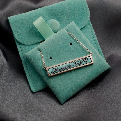 Custom Turquoise Marble Stone Name Pendant Necklace