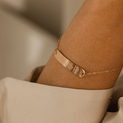Personalized Bracelet Engraved Name Jewelry Custom Friendship Bridesmaid Proposal Family Anniversary