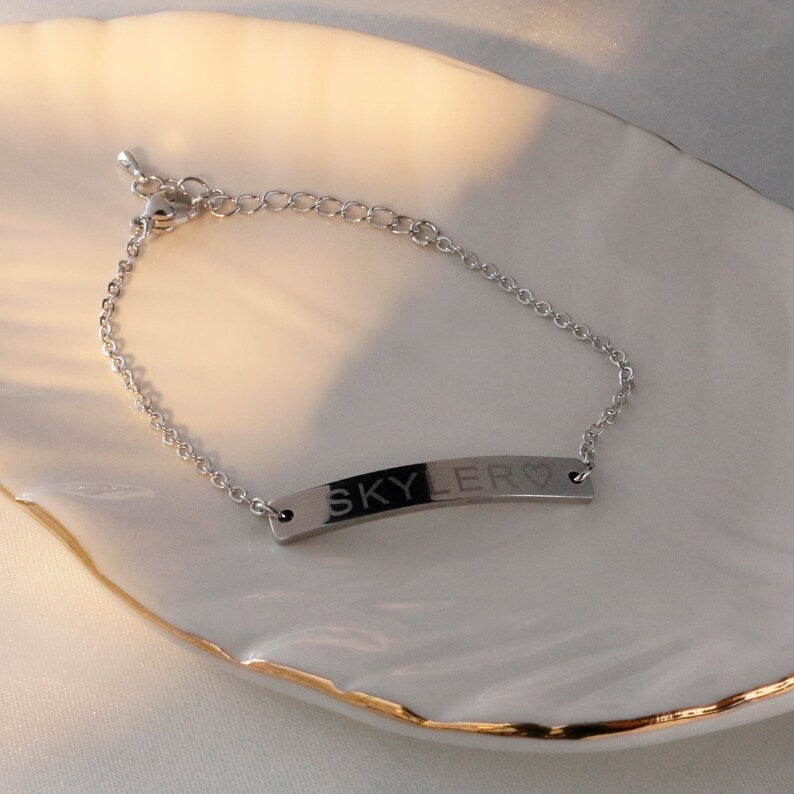 Bracelets for Women Personalized Jewelry Gift with Custom Name Engraved Bracelet for her