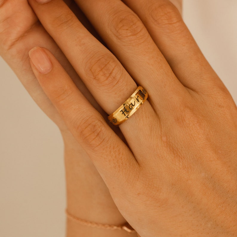 Personalized Inspiration Ring: Custom Message, Handmade Jewelry