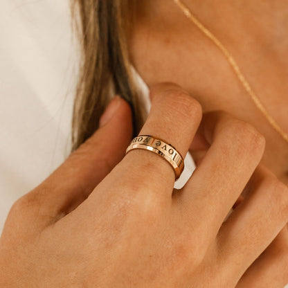 Personalized Inspiration Ring: Custom Message, Handmade Jewelry