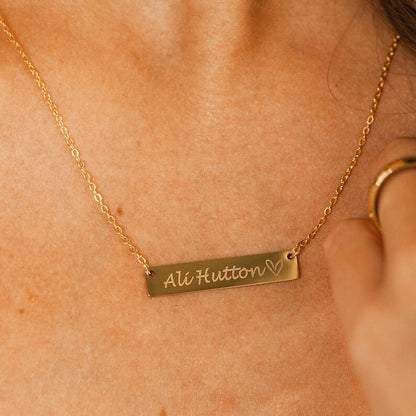 Personalized 16k Gold Plated Name Necklace: Custom Jewelry Gift