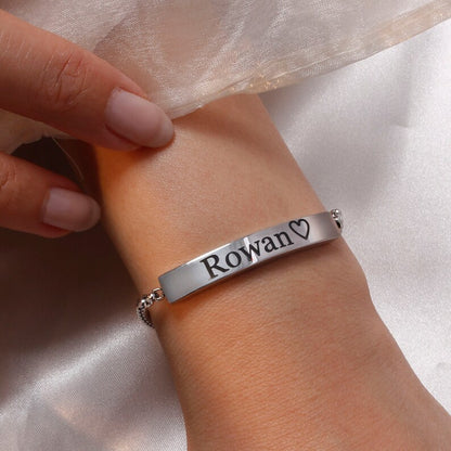 Silver Adjustable Bracelet sliding stopper silver bracelets customized