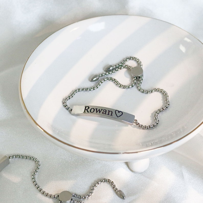 Silver Adjustable Bracelet sliding stopper silver bracelets customized