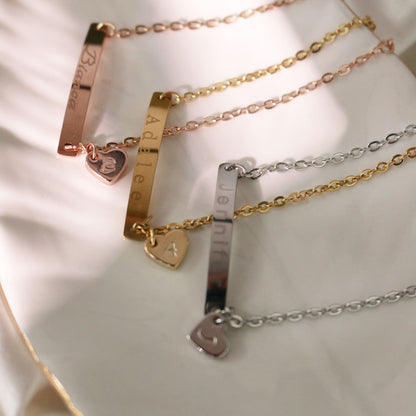 Personalized Heart Anklet 16K gold plated Jewelry Memorial Anklet