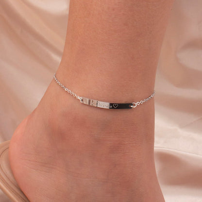 Personalized Name Anklet: 16K Plated Adjustable Ankle Bracelet