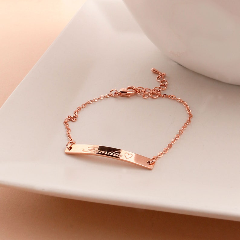 Personalized 16K Gold Plated Name Bracelet - Custom Engraved Jewelry