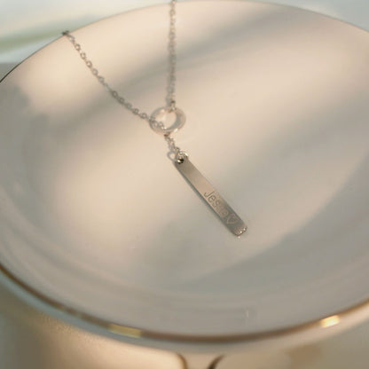 Personalized Y Necklace 16k Gold Plated Gifts for Anniversary Her Girl Dainty Birthday
