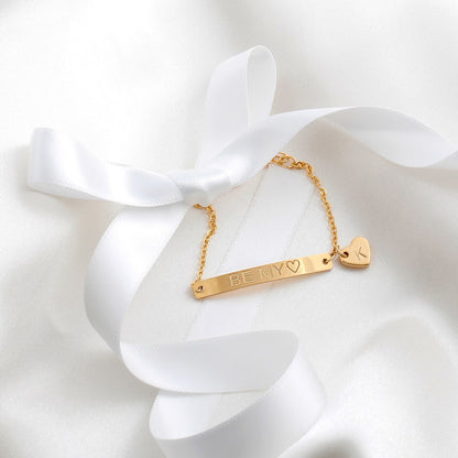 Personalized Heart Anklet 16K gold plated Jewelry Memorial Anklet