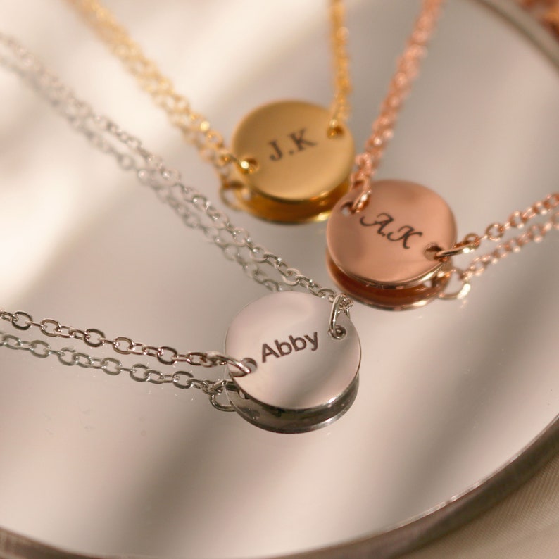 Personalized Coin Anklet: 16K Gold Plated Disc Charm