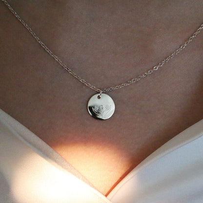 Engraved Initial Hand Gesture Necklace: Personalized Friendship Gift