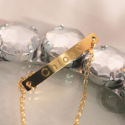 Personalized Name Anklet: 16K Plated Adjustable Ankle Bracelet