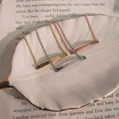 Personalized Bar Anklet in 16K Gold, Silver or Rose gold plated Dainty, Minimal anklets