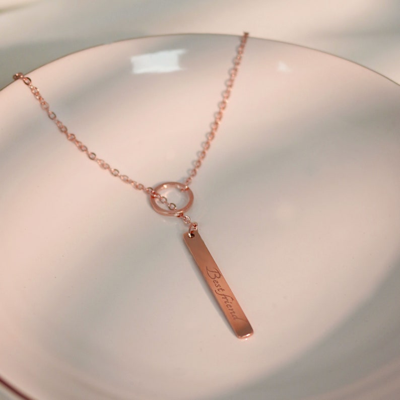 Personalized Y Necklace 16k Gold Plated Gifts for Anniversary Her Girl Dainty Birthday