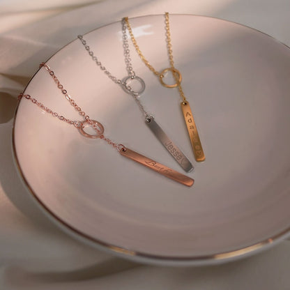 Personalized Y Necklace 16k Gold Plated Gifts for Anniversary Her Girl Dainty Birthday