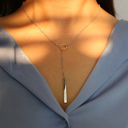 Personalized Y Necklace 16k Gold Plated Gifts for Anniversary Her Girl Dainty Birthday