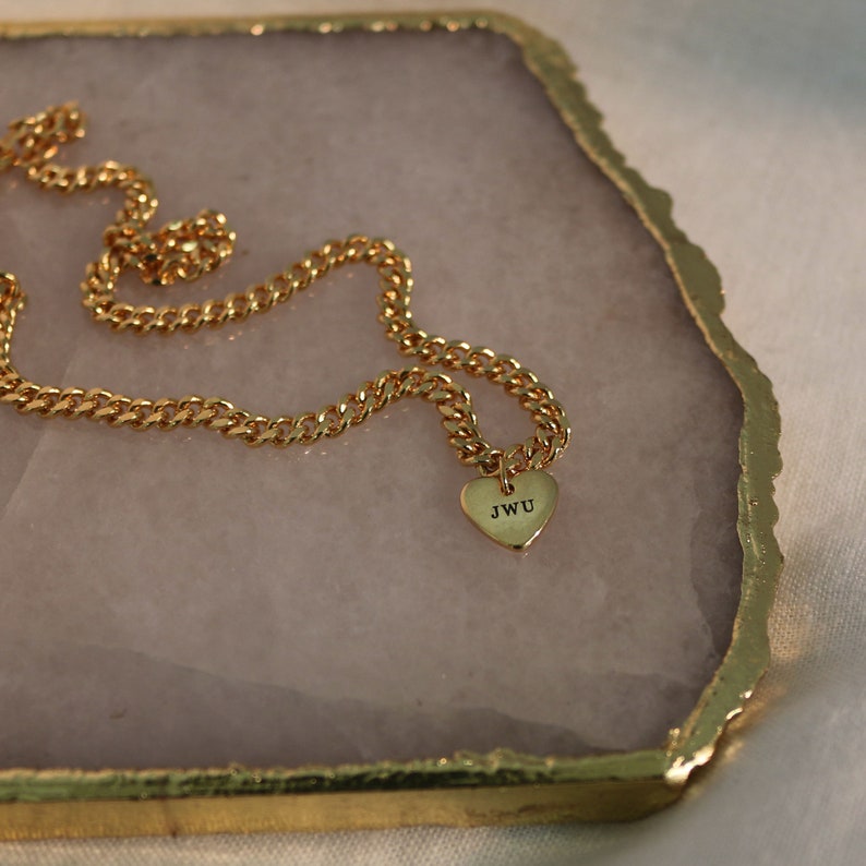 Heart Pendant Gold Choker: 16K Plated Delicate Necklace
