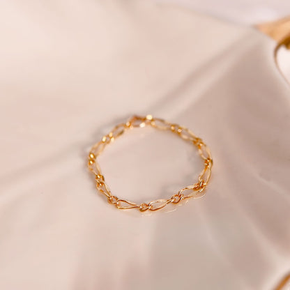 Permanent chain ring 16K gold rings gift for her minimalist dainty simple gold rings Best gifts for her