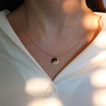 Engraved Initial Hand Gesture Necklace: Personalized Friendship Gift