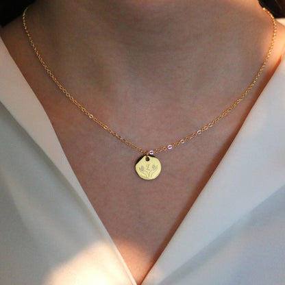 Engraved Initial Hand Gesture Necklace: Personalized Friendship Gift