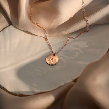 Engraved Initial Hand Gesture Necklace: Personalized Friendship Gift