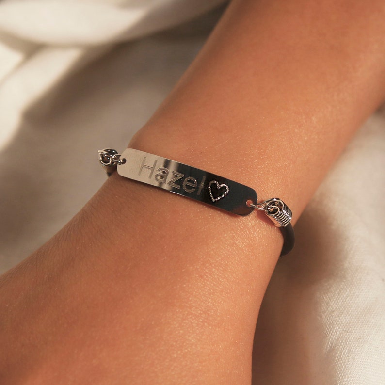 Personalized Leather Name Bracelet: Friendship Couple Gift