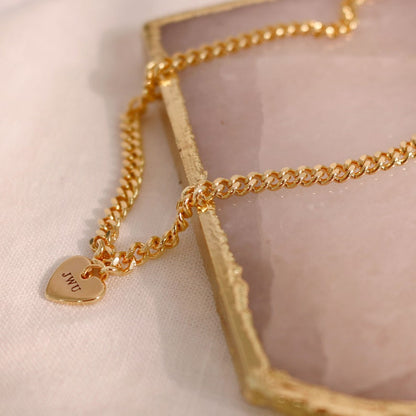 Heart Pendant Gold Choker: 16K Plated Delicate Necklace