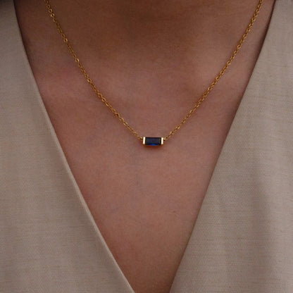 Birthstone Necklace: Personalized Initial 16K Gold Plated Jewelry