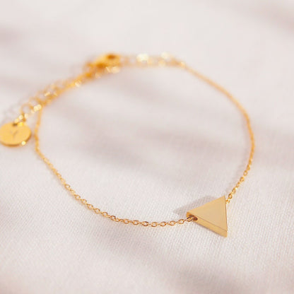 Gold Triangle Bracelet: Dainty Charm, Unique Style