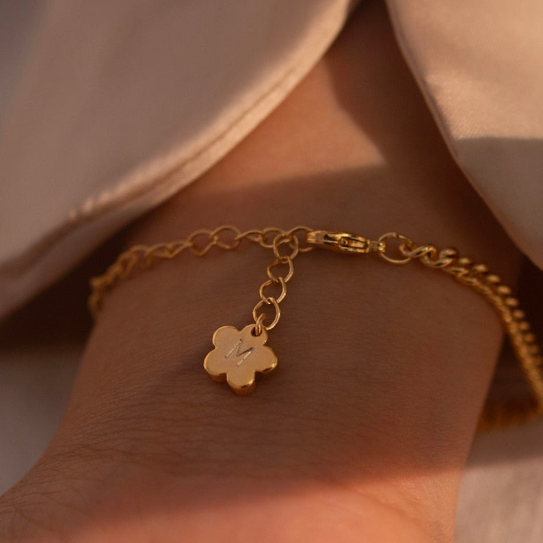 Gold Birthstone Bracelet: Dainty Personalized Charm Bracelet