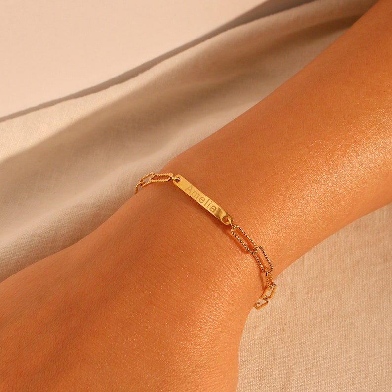 Personalized clip chain bracelet your name bracelets best gift for her