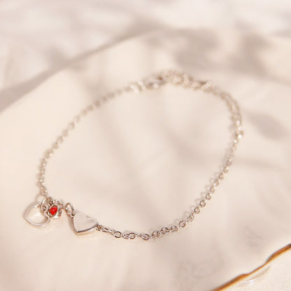 Heart birthstone bracelet trendy cute bracelets birthday best gift for her best