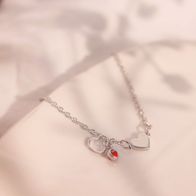 Heart birthstone bracelet trendy cute bracelets birthday best gift for her best
