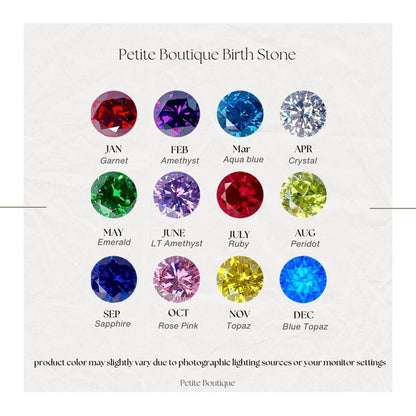 Sterling Silver Birthstone Bracelet: Personalized Initial Heart Charm