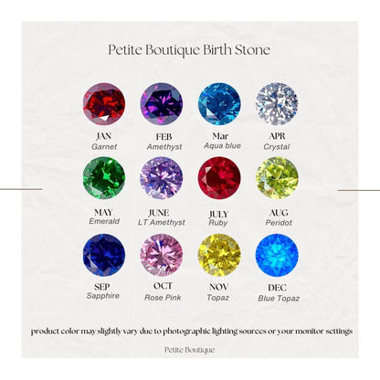Birthstone Dangle Ring: 16K Gold Plated Paper Clip Chain