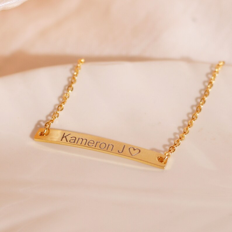 Sterling Silver Personalized Bracelet: Gold Plated Name, Initial, Date