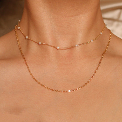 Pearl Choker: Dainty 16K Gold Plated Necklace