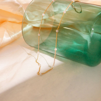 Pearl Choker: Dainty 16K Gold Plated Necklace
