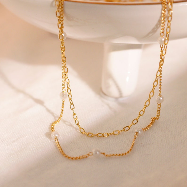 Pearl Choker: Dainty 16K Gold Plated Necklace