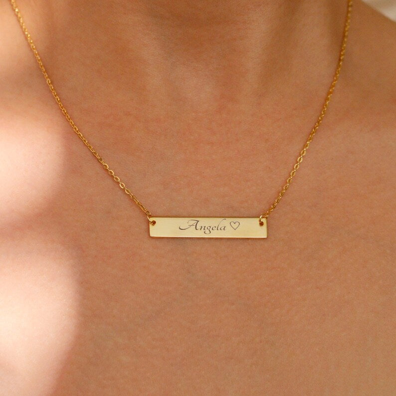 Sterling Silver Personalized Name Necklace: Custom Jewelry Gift