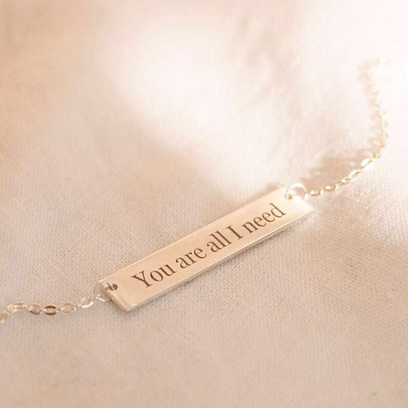 Sterling Silver Personalized Name Necklace: Custom Jewelry Gift