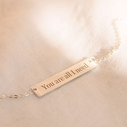 Sterling Silver Personalized Name Necklace: Custom Jewelry Gift