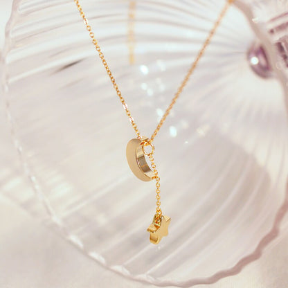 Moon & Star Anklet: 16K Gold Plated Friendship Jewelry