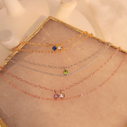 Birthstone anklet something blue Valentine's day gift anklets birthday gifts Personalized anklet