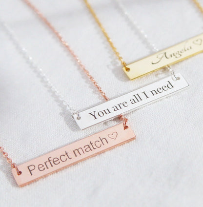 Sterling Silver Personalized Name Necklace: Custom Jewelry Gift