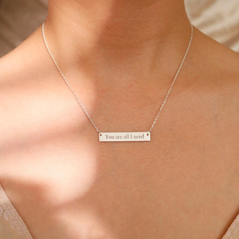 Sterling Silver Personalized Name Necklace: Custom Jewelry Gift